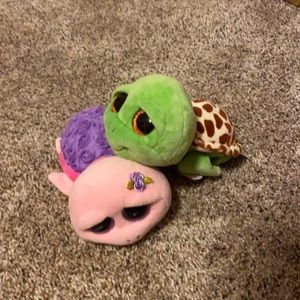 Ty Beanie Boo Turtles Rosie and Zippy